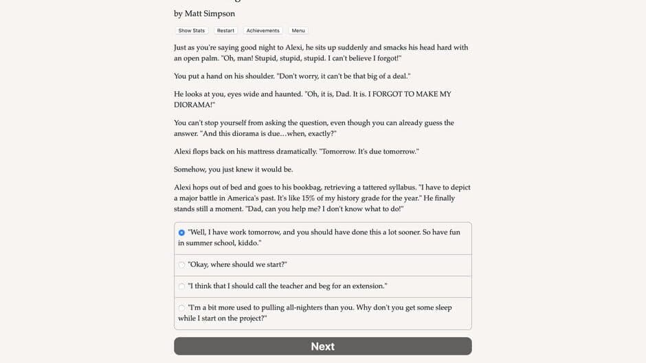 The Parenting Simulator screenshot