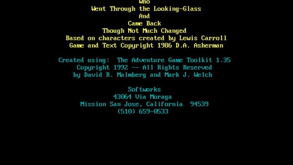 The Adventures of Alice who Went Through the Looking-Glass and Came Back Though Not Much Changed screenshot