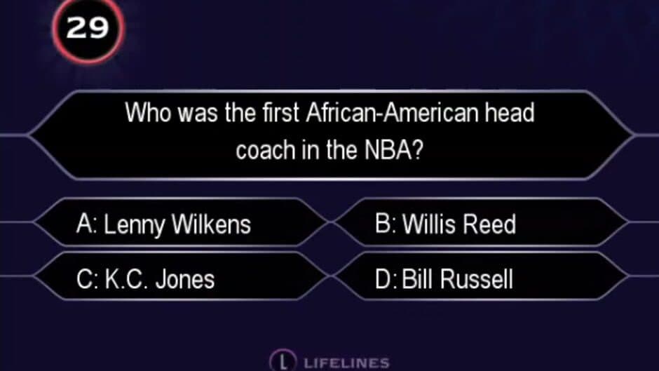 Who Wants to Be a Millionaire: Sports Edition screenshot
