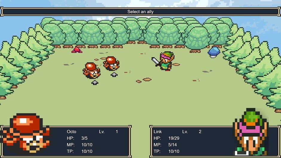 Paper Zelda RPG screenshot