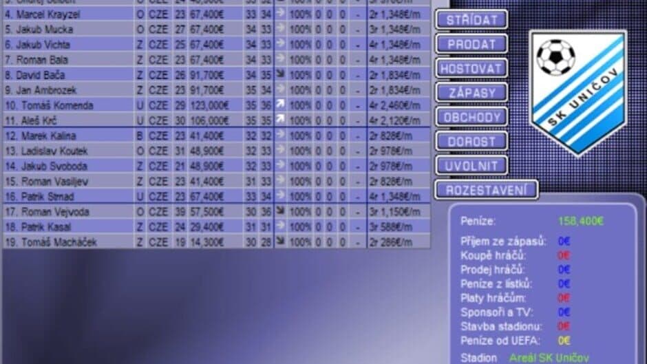 Czech Soccer Manager 2020 screenshot