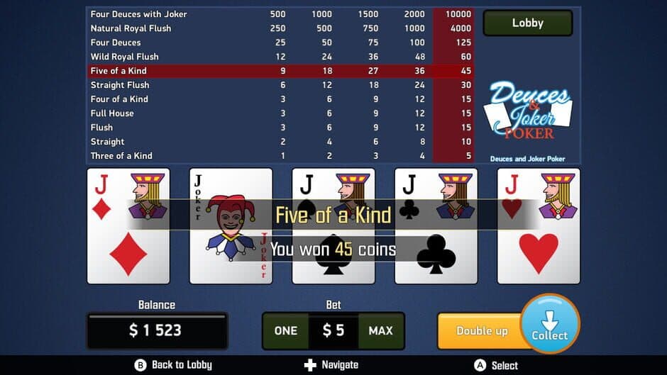 Video Poker Collection screenshot