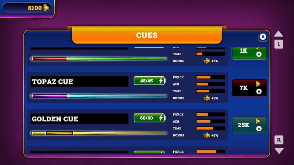 Pool Pro Gold screenshot