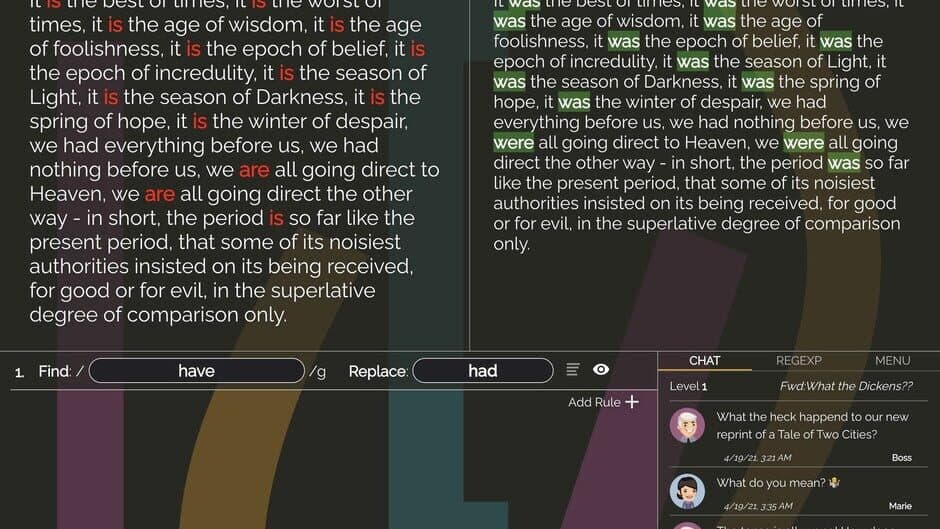 Copy Editor: A RegEx Puzzle screenshot