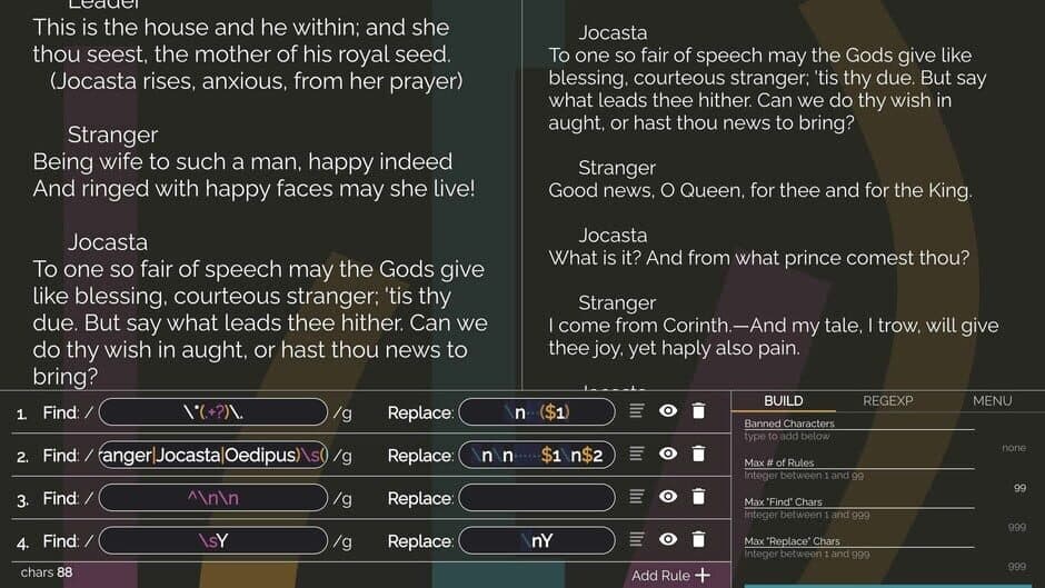 Copy Editor: A RegEx Puzzle screenshot