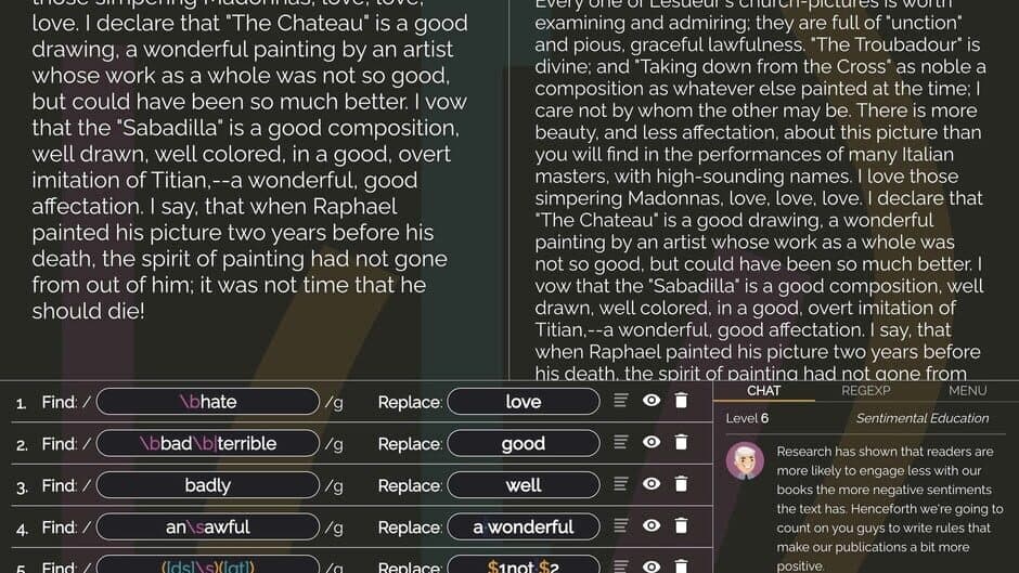 Copy Editor: A RegEx Puzzle screenshot