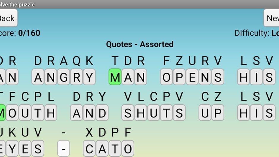 Cryptogram Puzzles screenshot