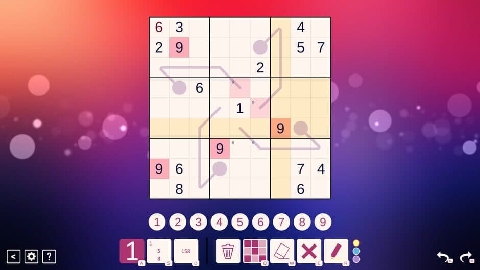 Thermo Sudoku screenshot