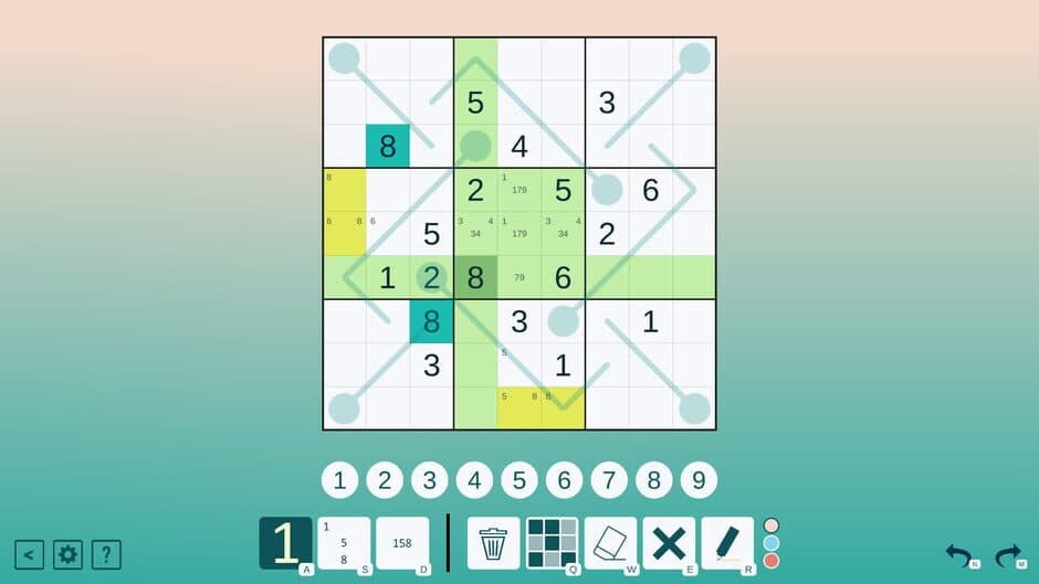 Thermo Sudoku screenshot