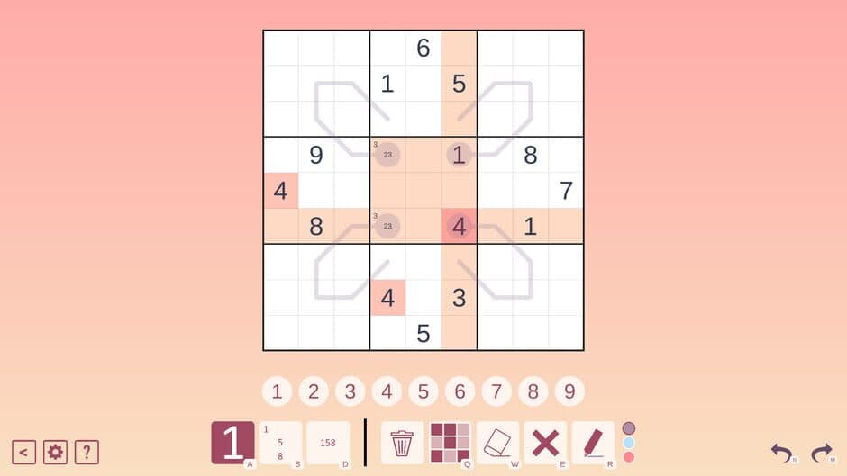 Thermo Sudoku screenshot