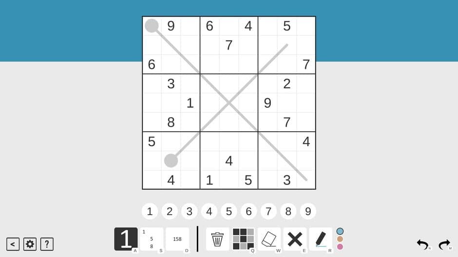 Thermo Sudoku screenshot