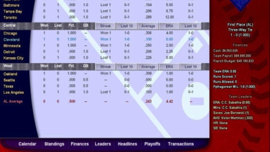 Baseball Mogul 2008 screenshot