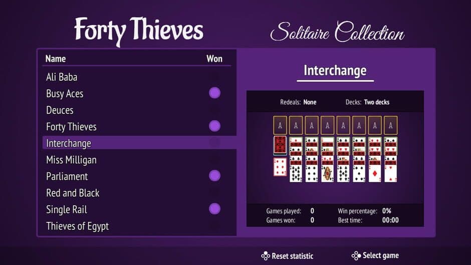 Forty Thieves Solitaire Collection screenshot