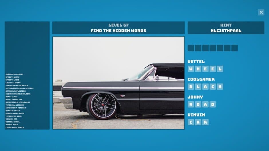 Hidden Words screenshot