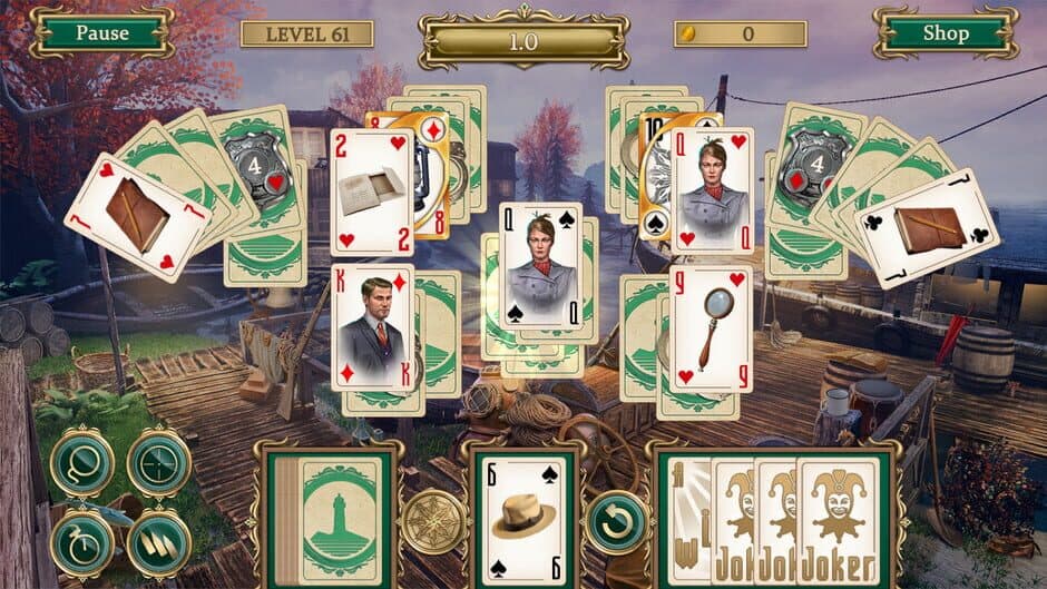 Detective Notes: Lighthouse Mystery Solitaire screenshot