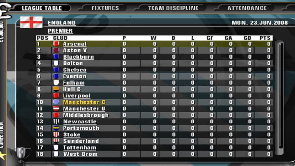 Premier Manager 09 screenshot