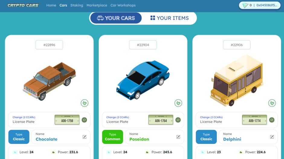 CryptoCars screenshot