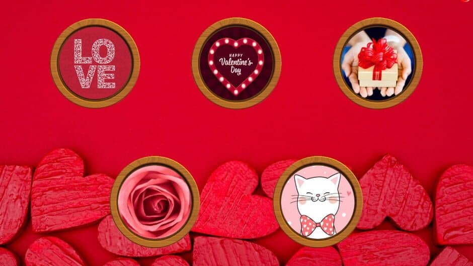 All Valentine Pairs Memory Game screenshot