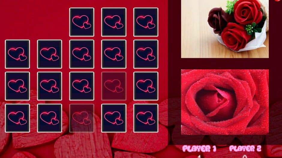 All Valentine Pairs Memory Game screenshot