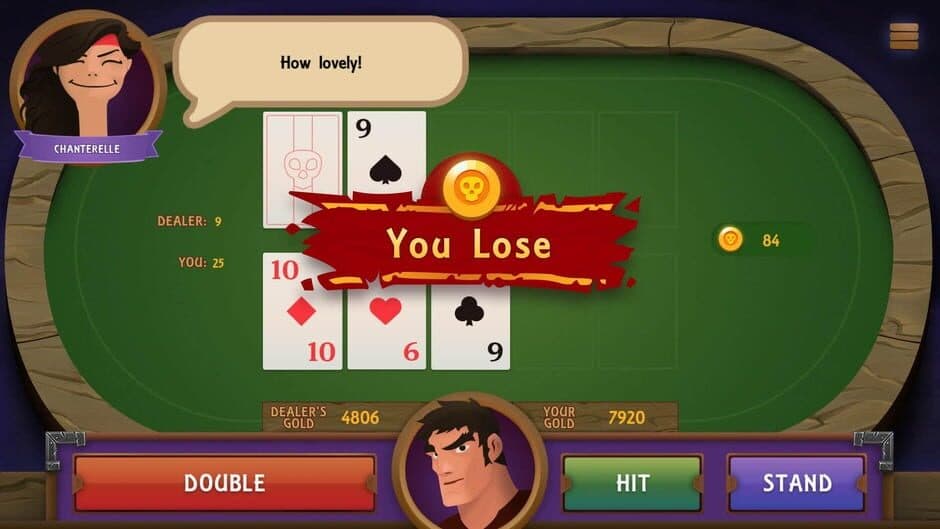 Blackjack story screenshot
