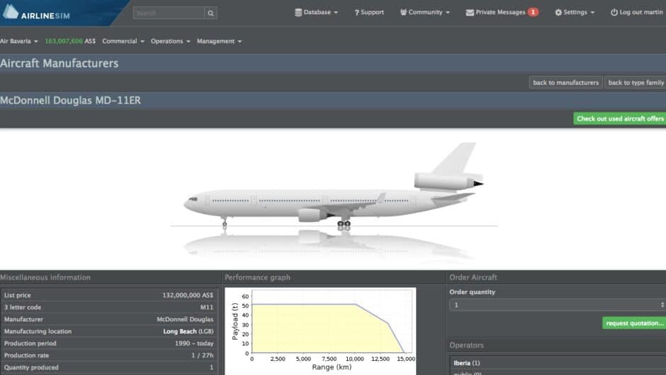 AirlineSim screenshot