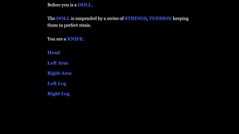 Strings/Threads/Burdens screenshot