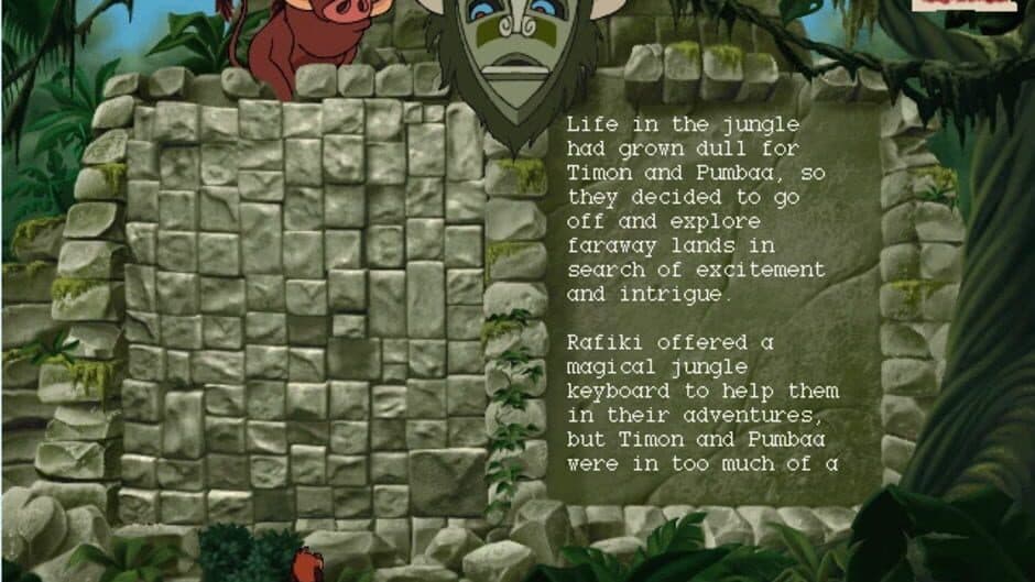 Disney's Adventures in Typing with Timon & Pumbaa screenshot