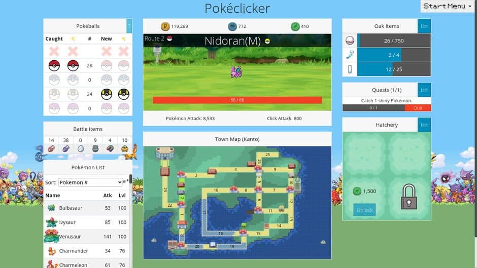 PokéClicker screenshot