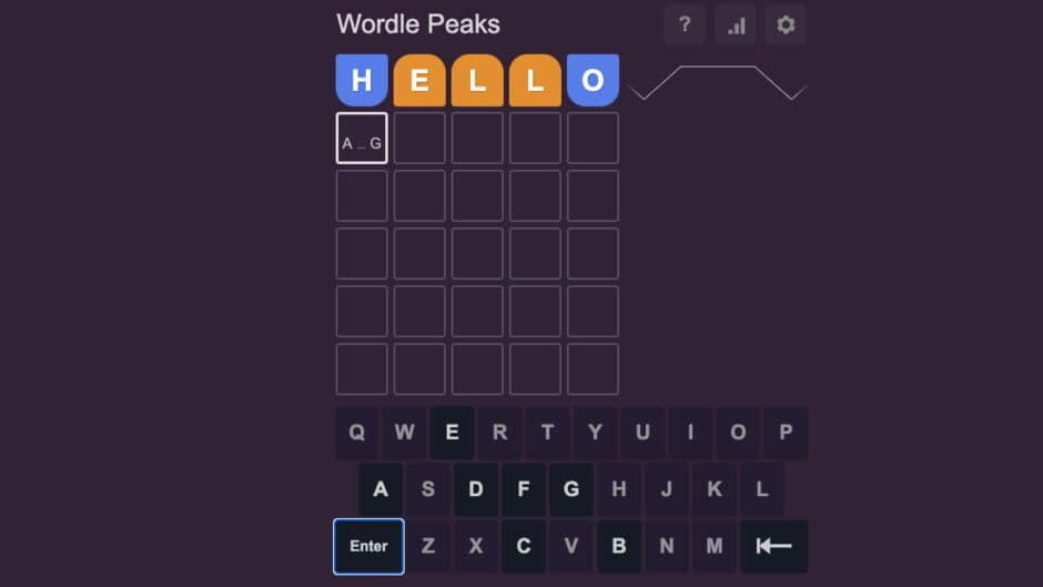 Word Peaks screenshot