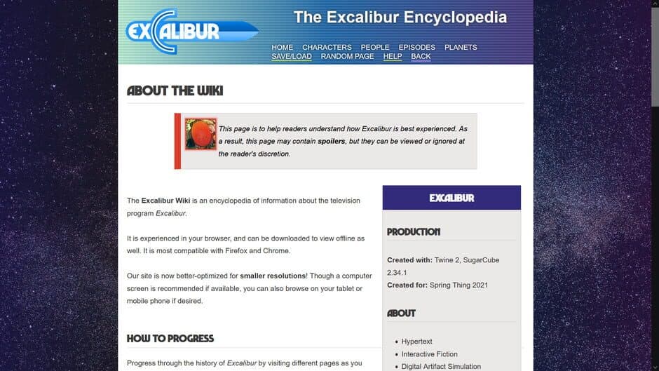 Excalibur screenshot