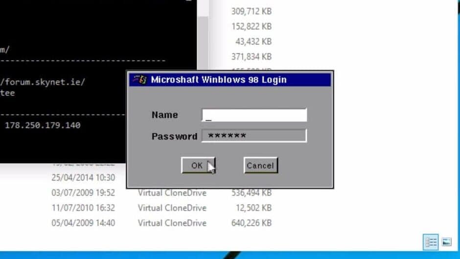 Microshaft Winblows 98 screenshot