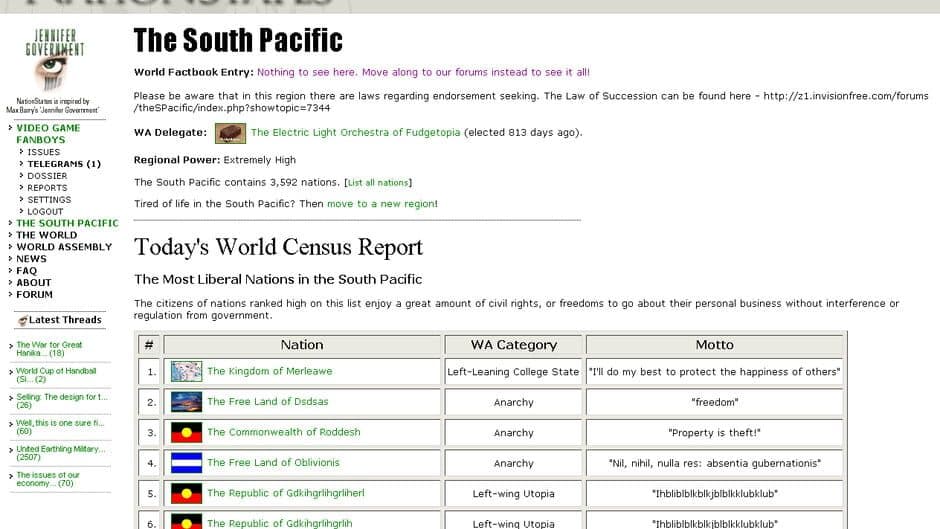 NationStates screenshot