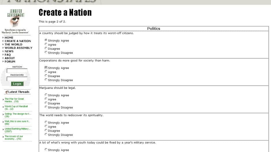 NationStates screenshot