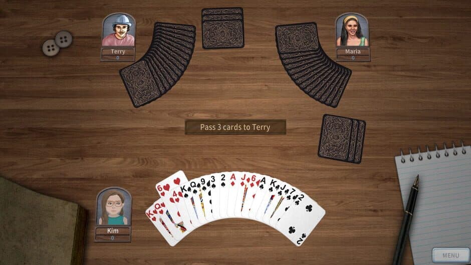 GrassGames Hearts 3 screenshot
