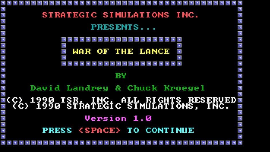 War of the Lance screenshot