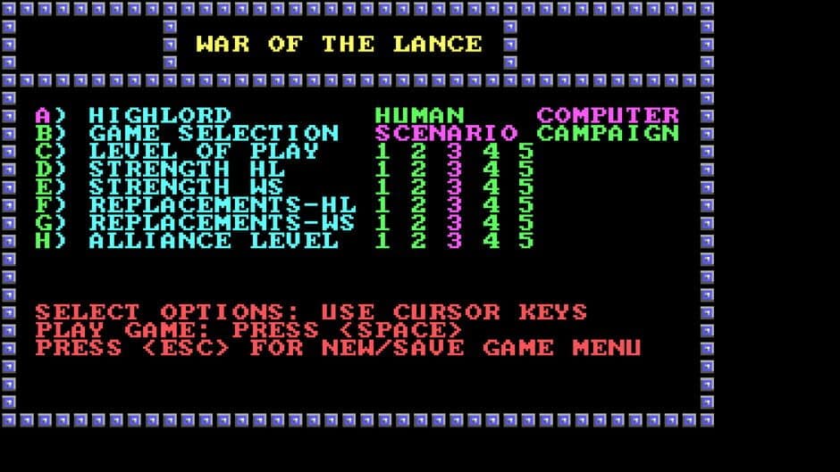War of the Lance screenshot