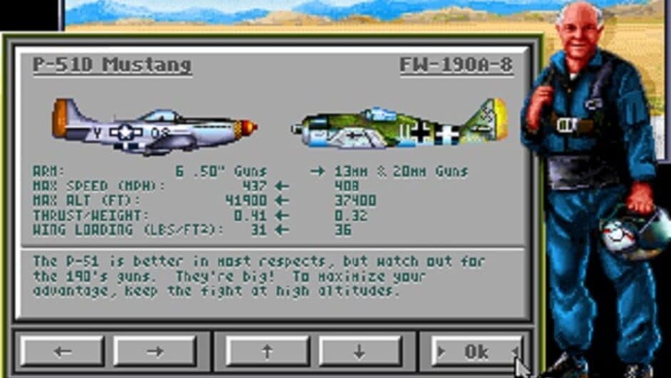 Chuck Yeager's Air Combat screenshot
