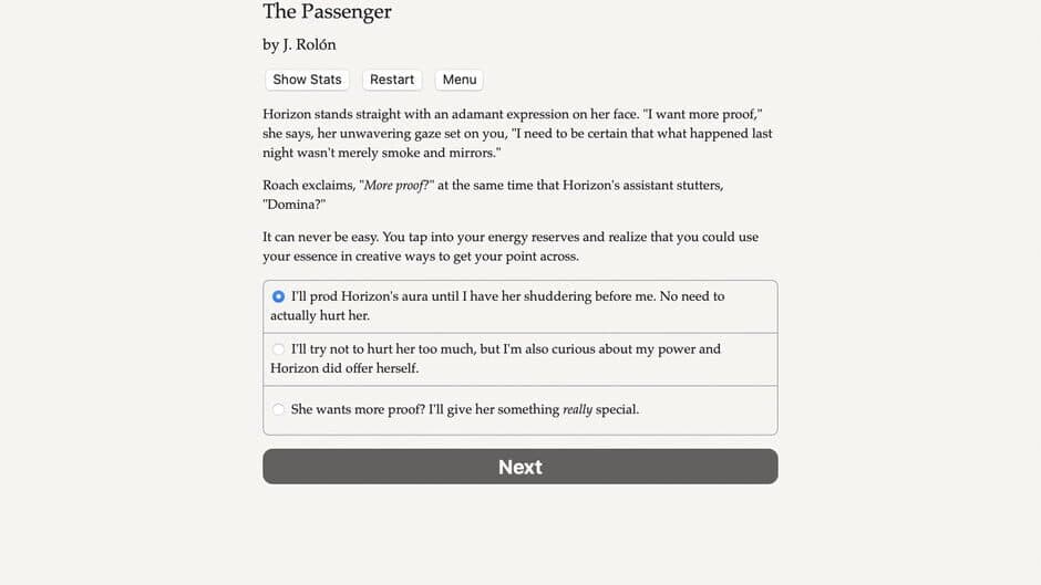 The Passenger screenshot