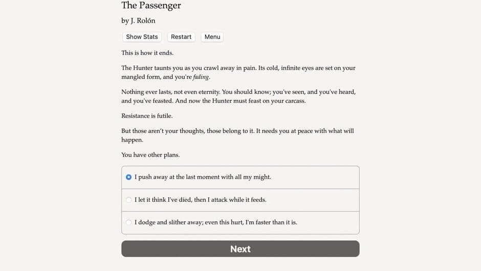 The Passenger screenshot