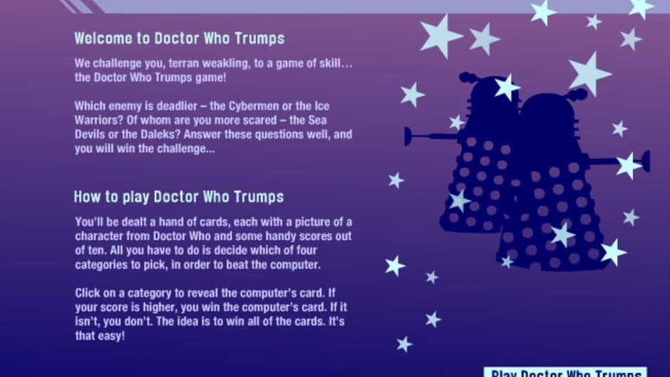 Doctor Who Trumps screenshot
