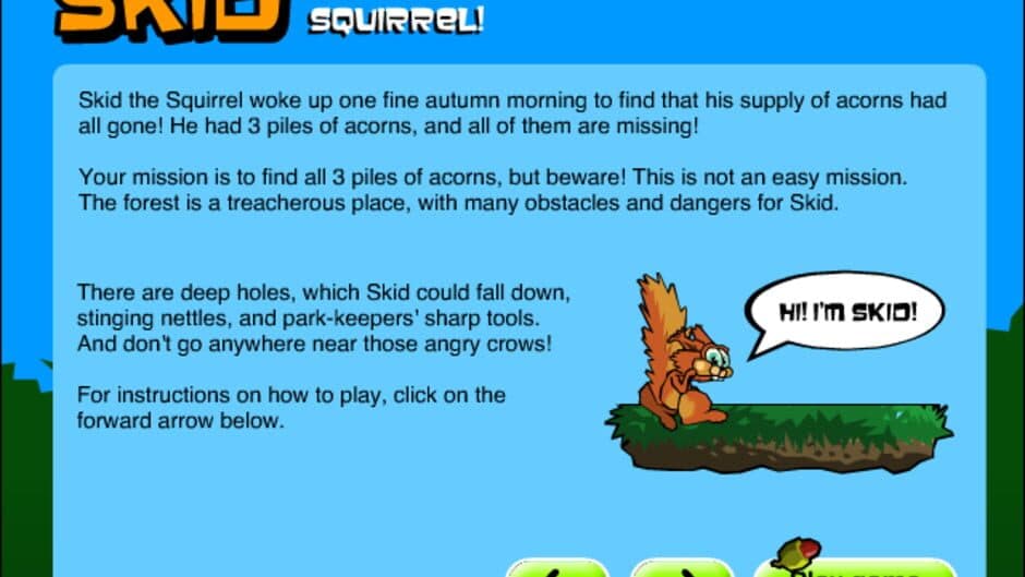 Skid the Scrambling Squirrel screenshot