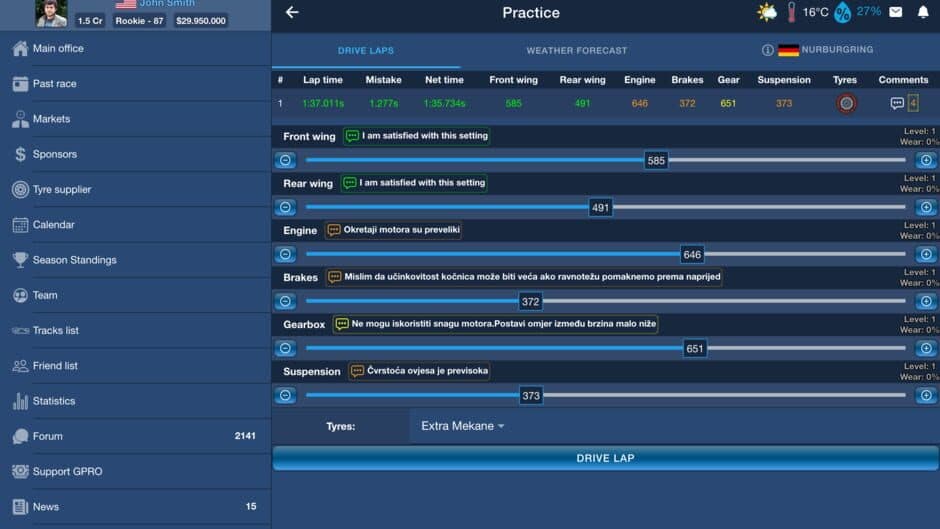 GPRO: Classic Racing Manager screenshot