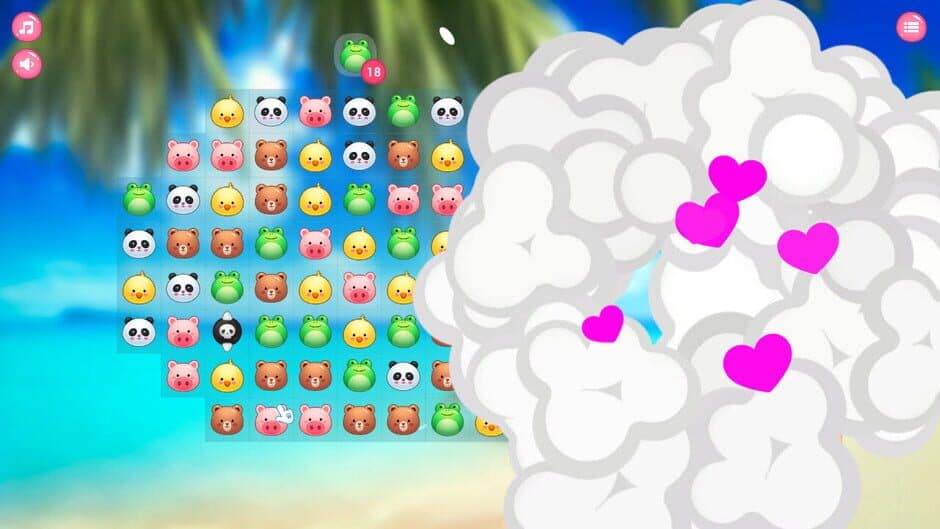 Neko Hentai Girl: Beach Match-3 screenshot