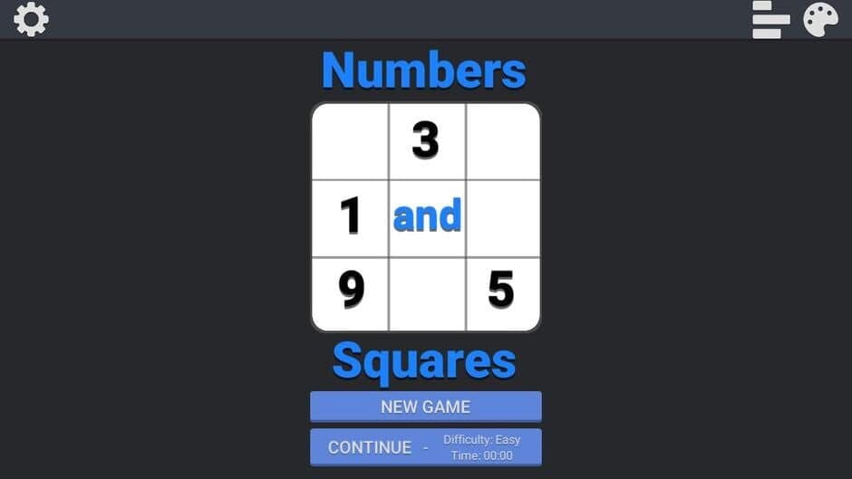 Numbers and Squares screenshot
