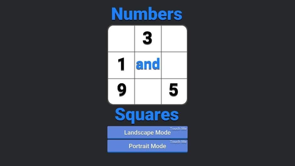 Numbers and Squares screenshot