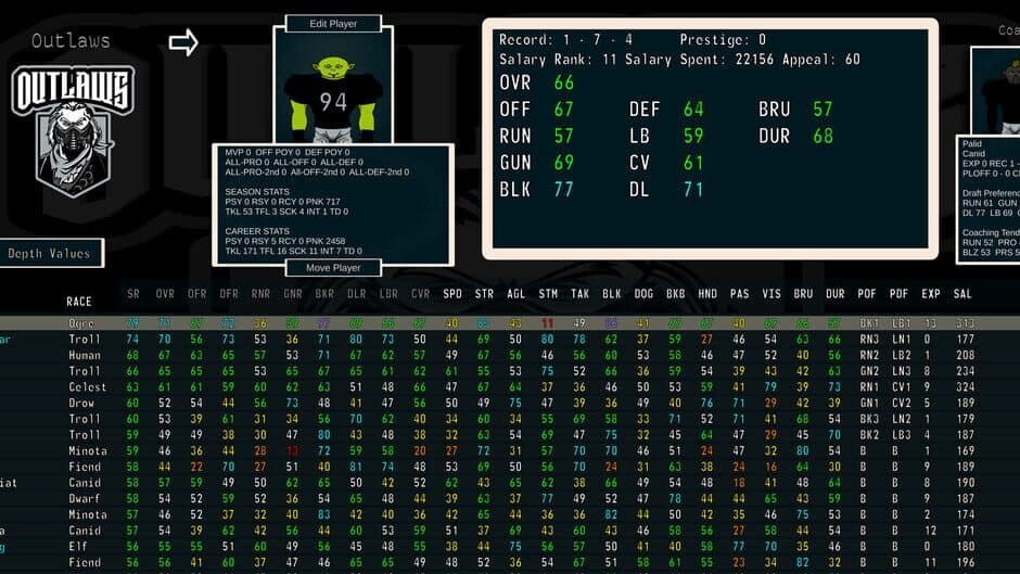 FFFL: Brutalball Manager screenshot