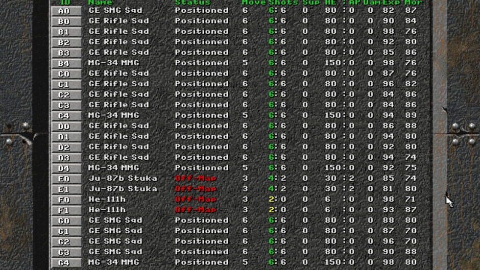 Steel Panthers screenshot