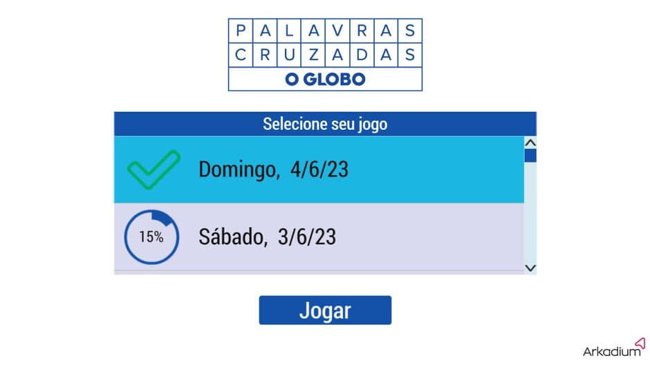 Palavras Cruzadas: O Globo screenshot