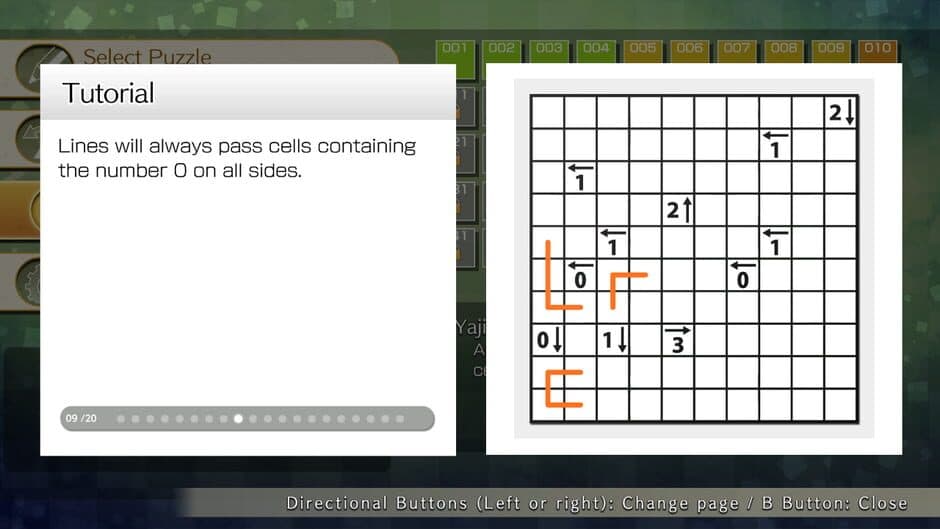 Puzzle by Nikoli S Yajilin screenshot