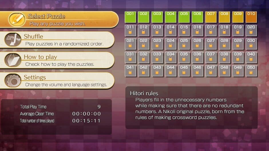 Puzzle by Nikoli S Hitori screenshot
